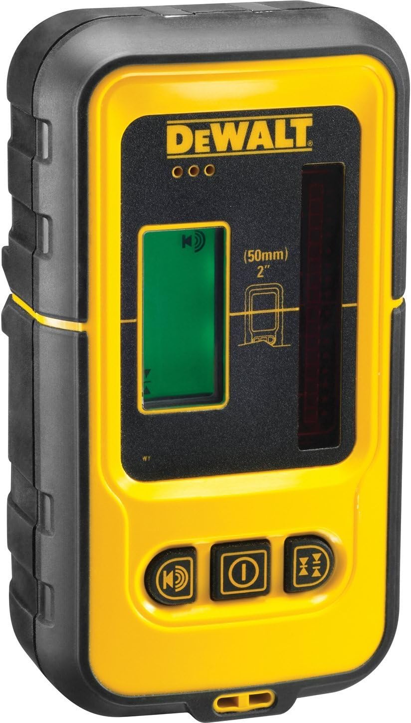 DEWALT 2-Way Self Levelling Cross Line Green Beam Laser with Carry Case DW088CG & Green Line Laser Detector Upto 50M Working Range DE0892G