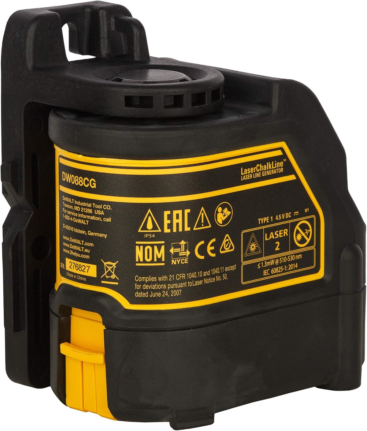 DEWALT 2-Way Self Levelling Cross Line Green Beam Laser with Carry Case DW088CG & Green Line Laser Detector Upto 50M Working Range DE0892G