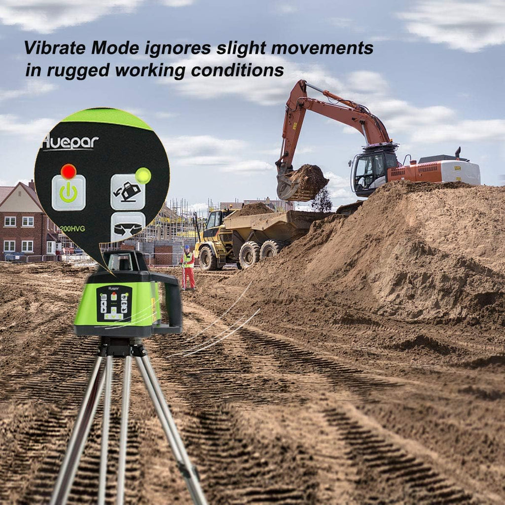 Huepar Professional Self Rotating Laser Level Green Beam Kit, RL200HVG